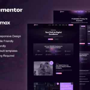 Digimax - Kit de plantillas Elementor Pro para agencia de marketing digital